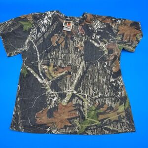 Russell Outdoors Camo S/S T Shirt Men's M Medium Short Sleeve Cotton Blend VTG